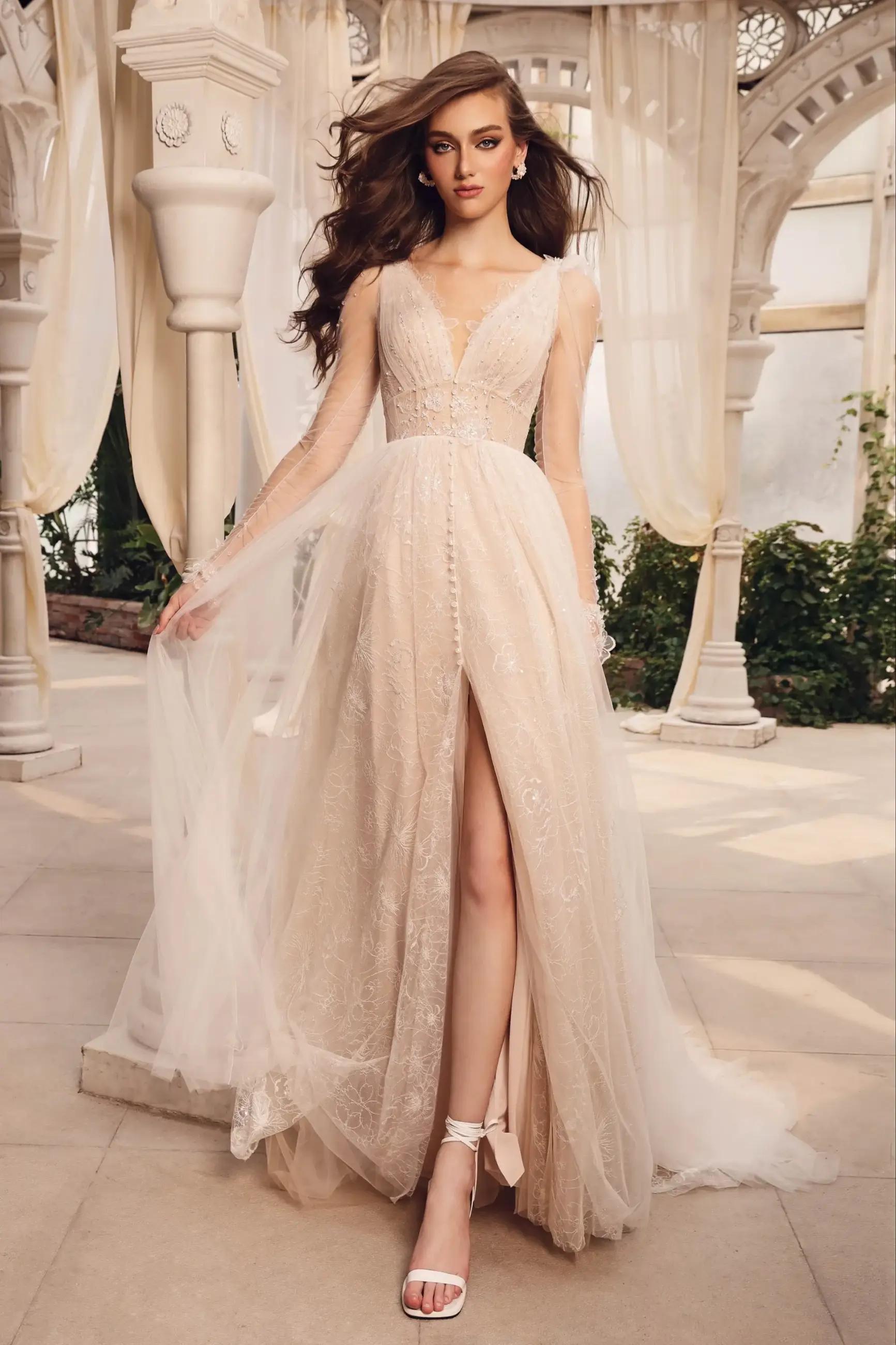 Hottest Wedding Gowns with Deep Slits Image