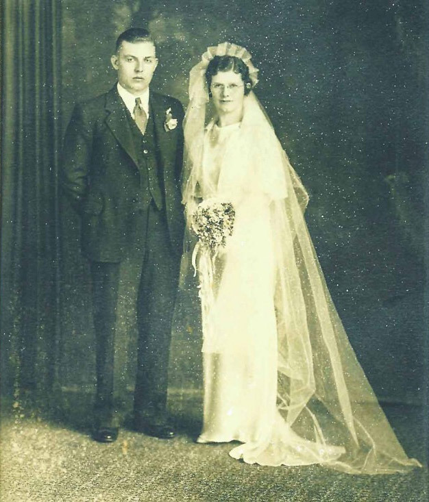 The first bridal gown sold by Becker’s in 1934, worn by Helen Frechen.