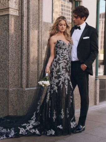 Maggie Sottero Style #Peony #1 Black over Nude thumbnail