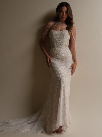 Sottero and Midgley Style #CONSTANCE 25SS348A01 #0 default Ivory Ivory/Silver/Nude thumbnail