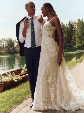 Maggie Sottero Style #Jerrica #2 Ivory over Soft Blush Pewter Accent thumbnail