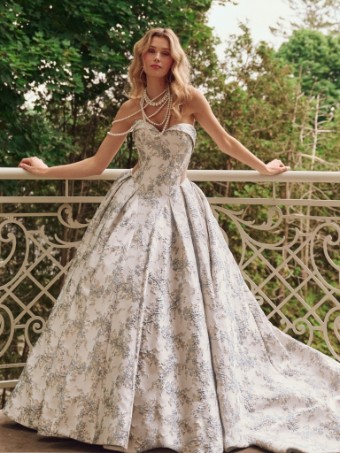 Sottero and Midgley Style #ABERDEEN 25SW349A01 #1 French Blue/Pewter Accent thumbnail