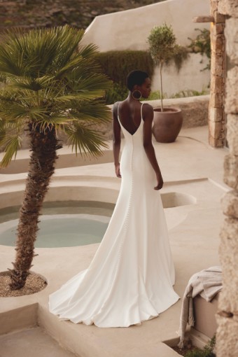 Justin Alexander Style #66355SD, available with flower and no slit #5 Ivory thumbnail