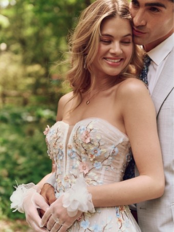 Maggie Sottero Style #ZEPHYRINE #1 Multi over Blush (gown with Natural Illusion) thumbnail