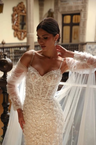 Jimme Huang Style #Anelise BG-101092 #1 Ivory/Nude thumbnail
