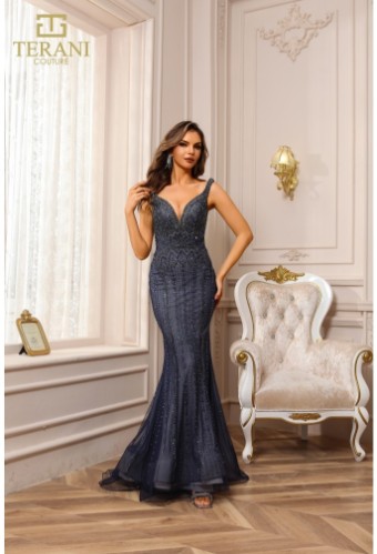 Terani Couture Style #251GL4196 #0 default Navy thumbnail