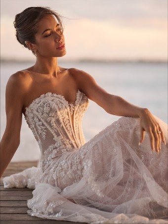 Maggie Sottero Style #Benjie Royale #8 Ivory Black/Blush thumbnail