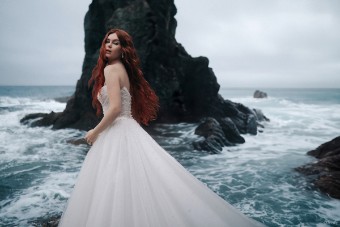 Disney Fairy Tale Weddings Style #D440 Ariel #2 default Ivory thumbnail