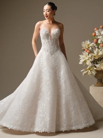 Sottero and Midgley Style #ANGELICA 26SZ476A01 #0 default Ivory over Soft Blush Pewter Accent thumbnail