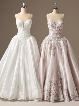 Sottero and Midgley Style #ALVAREZ 26SS410A01 #3 Multi over Pink Champagne (gown with Diamond White Illusion) thumbnail