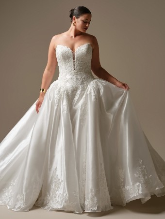 Sottero and Midgley Style #ALVAREZ 26SS410A01 #4 Multi over Pink Champagne (gown with Diamond White Illusion) thumbnail