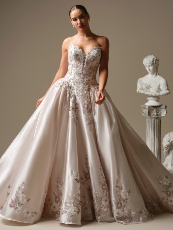 Sottero and Midgley Style #ALVAREZ 26SS410A01 #0 default Multi over Pink Champagne (gown with Diamond White Illusion) thumbnail
