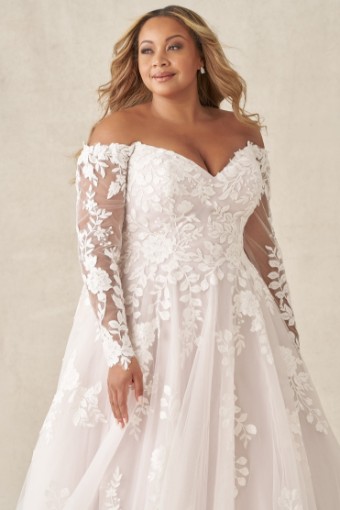 Allure Bridal Style #W555 #2 Ivory/Lavender thumbnail