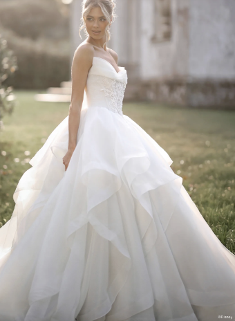 Disney Fairy Tale Weddings Style #Cinderella D463 #1 Ivory/Silver thumbnail