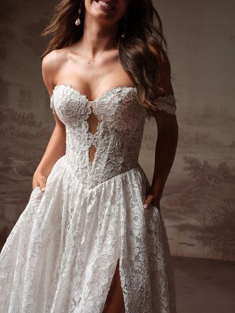 Maggie Sottero Style #NARELLE #2 Ivory over Soft Blush (gown with latte Illusion) thumbnail