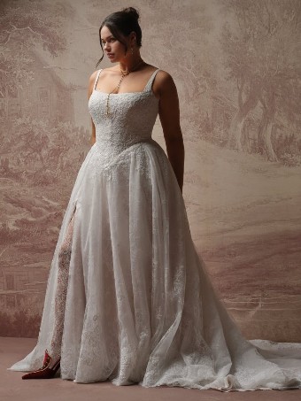 Sottero and Midgley Style #IVANDRA F6SK139A01 #0 default Ivory over Soft Blush Pewter Accent thumbnail