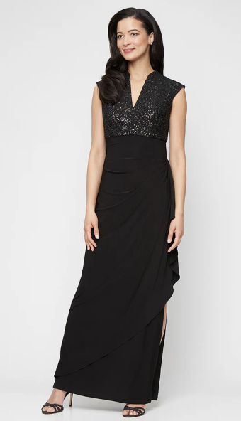 Alex Evenings Style #81122732 #1 Black/Nude thumbnail