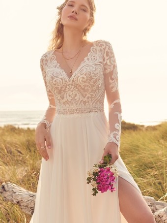 Maggie Sottero Style #Lorraine Dawn #2 default Ivory (gown with Natural and Ivory Illusion) thumbnail