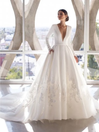 Pronovias Style #Brown #0 default Off White/Crystal thumbnail