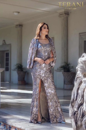 Terani Couture Style #231M0356 #0 default Taupe Silver thumbnail