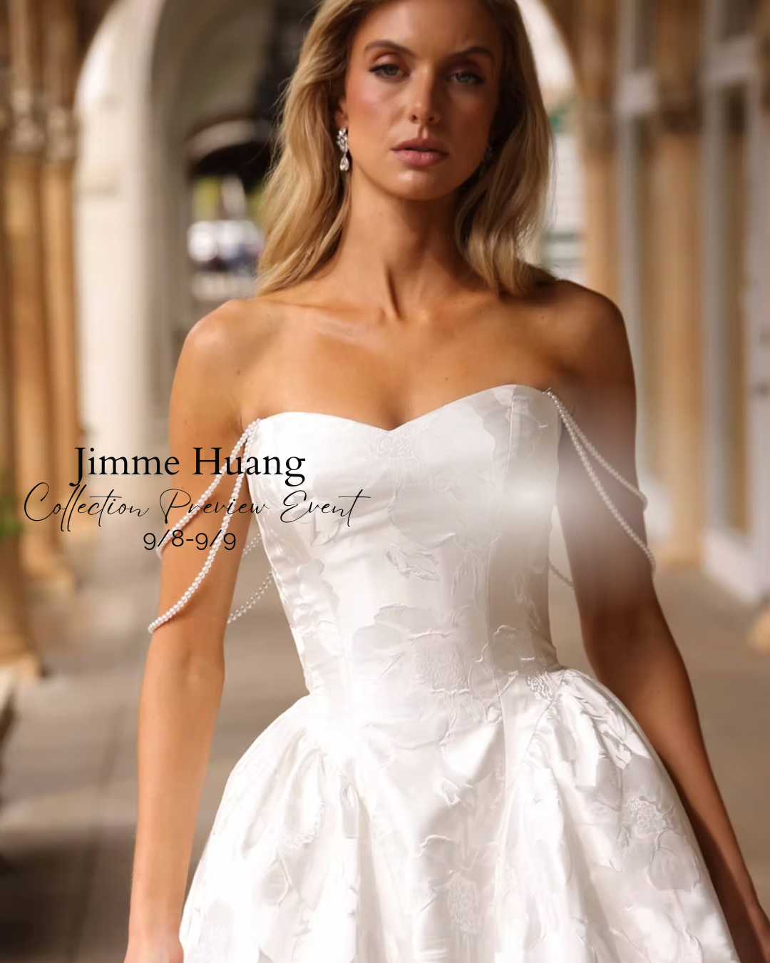 Jimme huang bridal trunk show banner august 2026